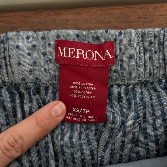 Merona Denim Skirt with Polk a Dots, Size Small - Picture 2 of 2